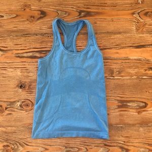 lululemon athletica swiftly Blue Tank Top